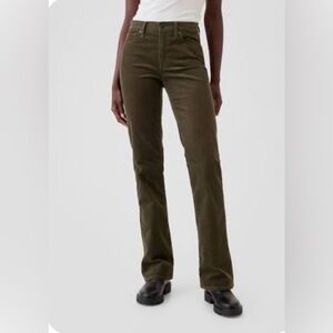 Gap Mid Rise Baby Bootcut Olive Green Corduroy Pants New Sold Out Online